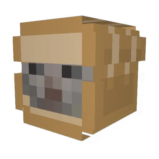 unkreatiiv Minecraft avatar head, 3D render