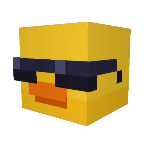 unkwnz Minecraft avatar head, 3D render
