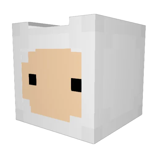 unl0614 Minecraft avatar head, 3D render
