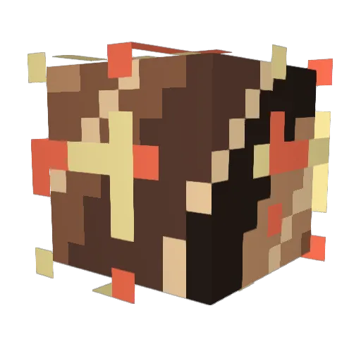 unleashedv3 Minecraft avatar head, 3D render