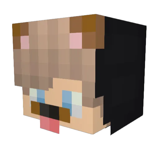 unlegit_hit Minecraft avatar head, 3D render