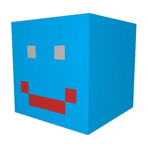 unlegitmitBAC Minecraft avatar head, 3D render