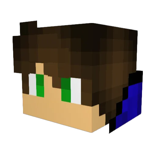 unleqitTom4 Minecraft avatar head, 3D render