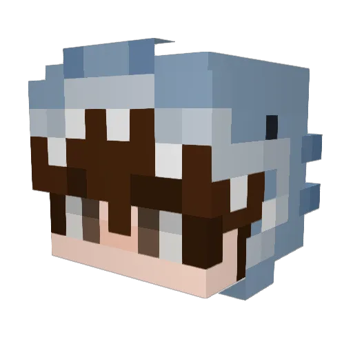 unlizt Minecraft avatar head, 3D render