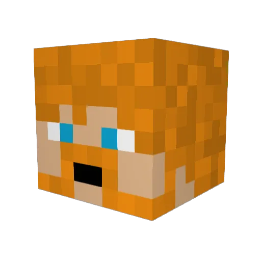 unlogische Minecraft avatar head, 3D render