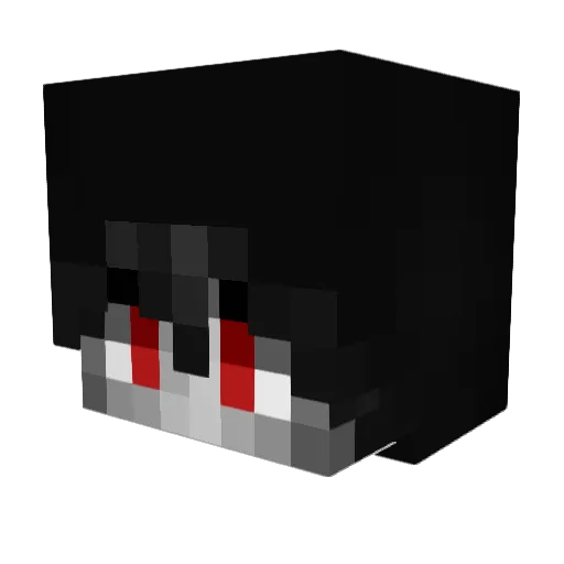 unlosed Minecraft avatar head, 3D render