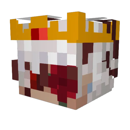 unlosts Minecraft avatar head, 3D render