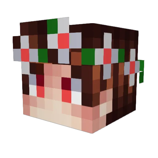 unloveddmd Minecraft avatar head, 3D render