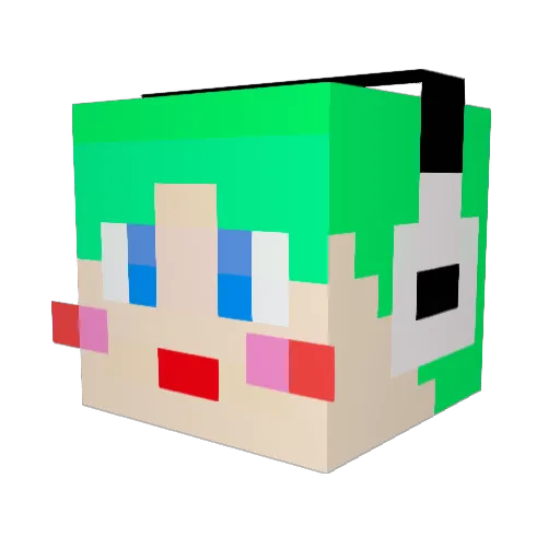 unman69 Minecraft avatar head, 3D render