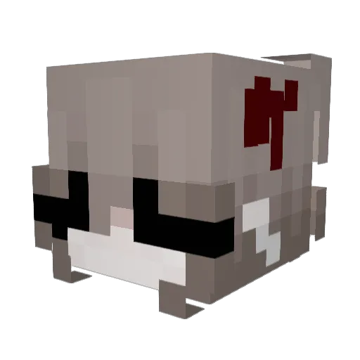 unmanly Minecraft avatar head, 3D render