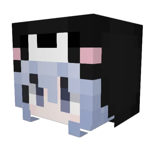 unmon Minecraft avatar head, 3D render