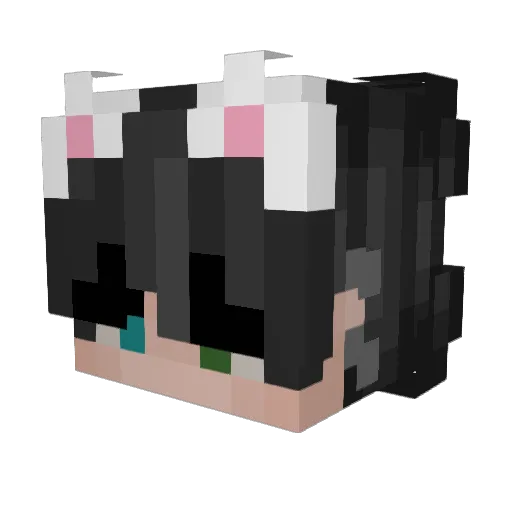 unnauwu Minecraft avatar head, 3D render