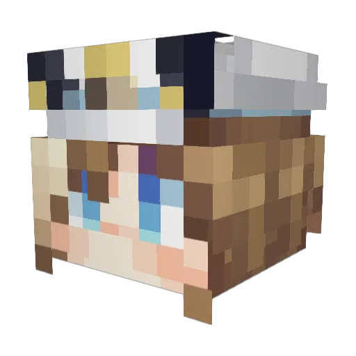 uno8310 Minecraft avatar head, 3D render