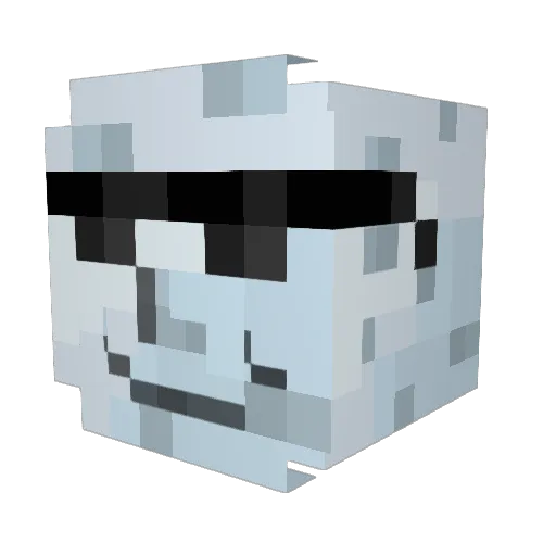 unobruno Minecraft avatar head, 3D render