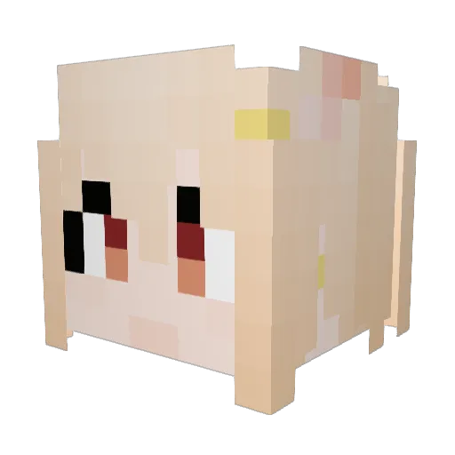 unogain Minecraft avatar head, 3D render