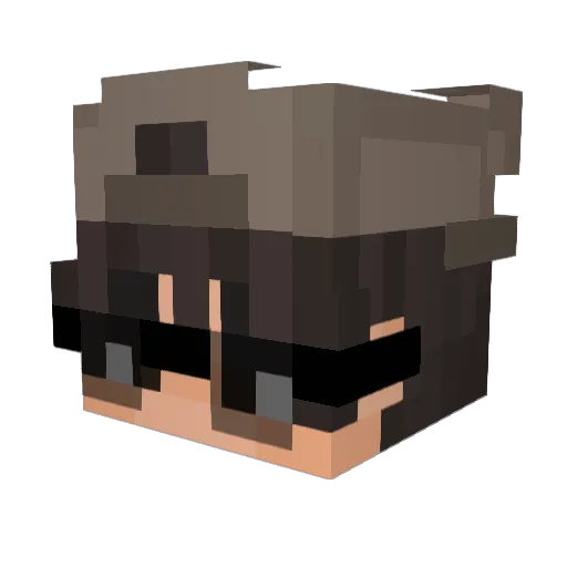 unohmfort Minecraft avatar head, 3D render