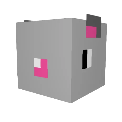 unorang Minecraft avatar head, 3D render