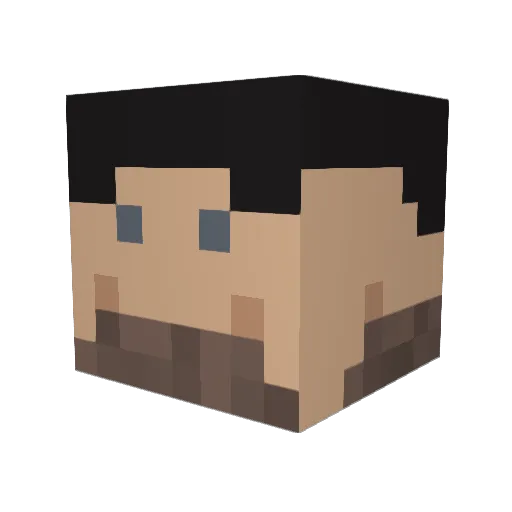 unothenut Minecraft avatar head, 3D render