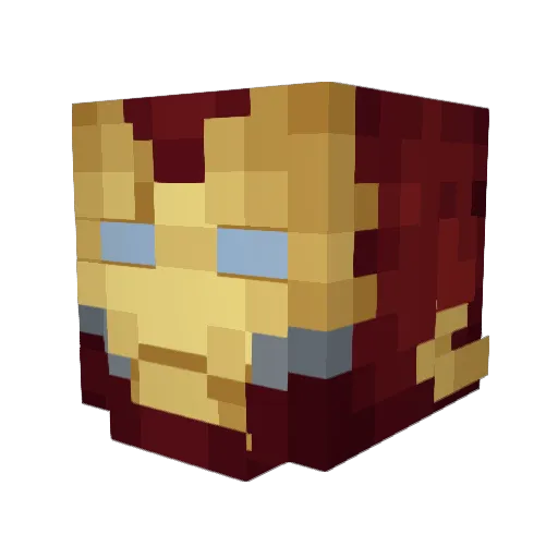 unout Minecraft avatar head, 3D render