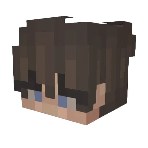 unovy Minecraft avatar head, 3D render