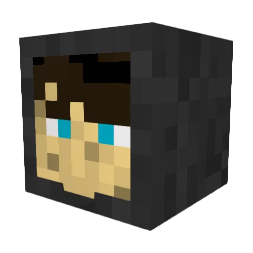 unownj Minecraft avatar head, 3D render