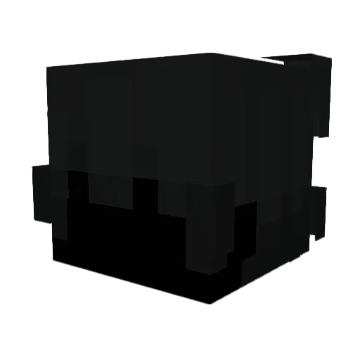 unpained Minecraft avatar head, 3D render