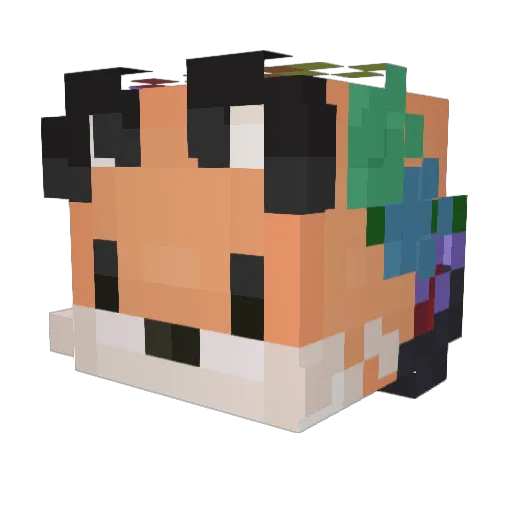 unpajaroemo Minecraft avatar head, 3D render