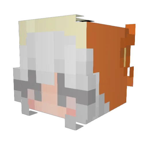 unpatikk Minecraft avatar head, 3D render