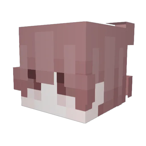 unpolvo Minecraft avatar head, 3D render