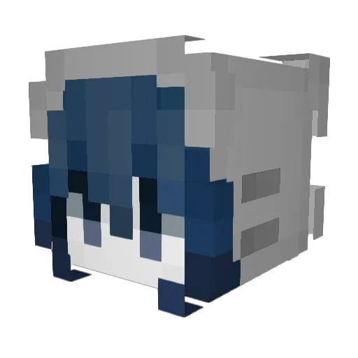 unqercover Minecraft avatar head, 3D render