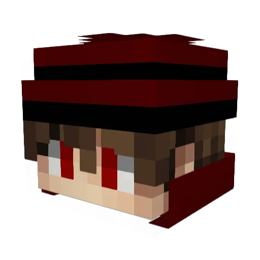 unqueled Minecraft avatar head, 3D render