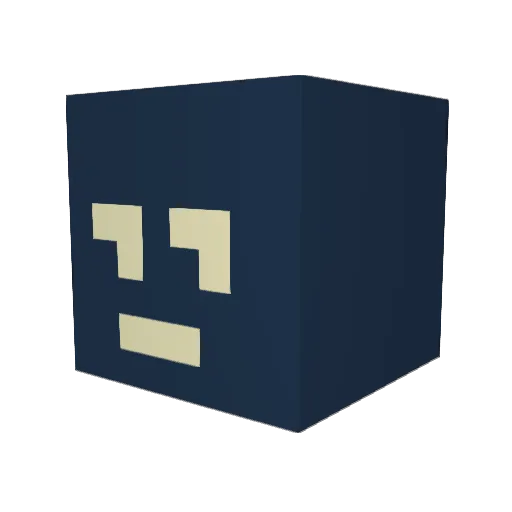 unr4ted Minecraft avatar head, 3D render