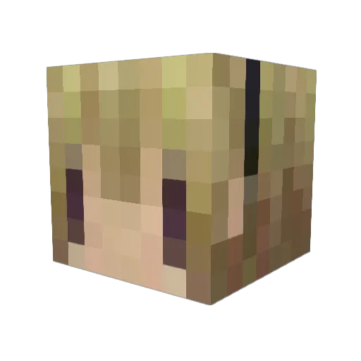 unrabbit Minecraft avatar head, 3D render