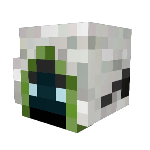 unreach Minecraft avatar head, 3D render