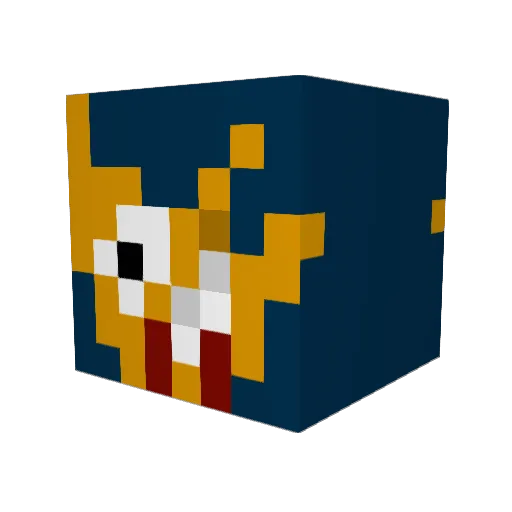 unrealbsl Minecraft avatar head, 3D render