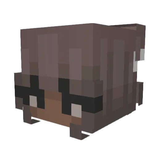 unrealiah Minecraft avatar head, 3D render