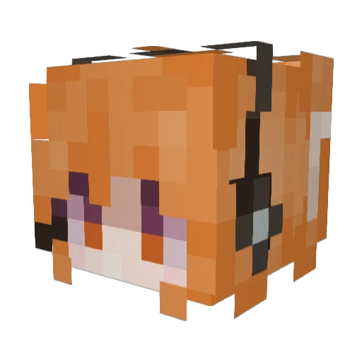 unreavl Minecraft avatar head, 3D render