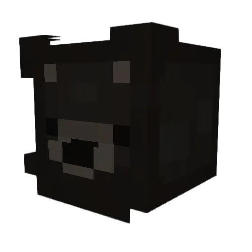 unrecover Minecraft avatar head, 3D render