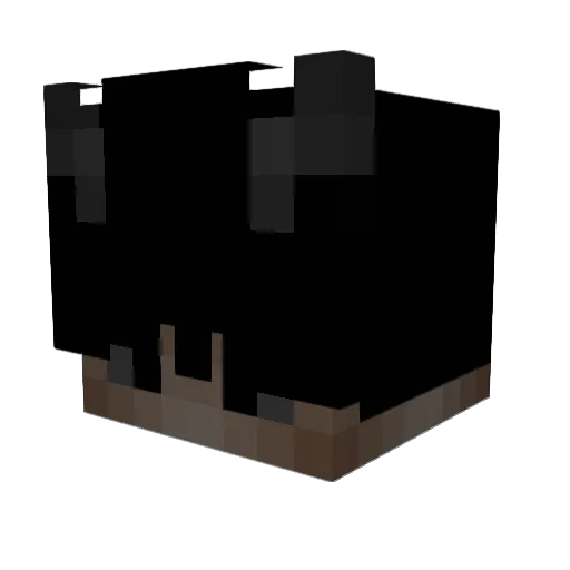 unreqruited Minecraft avatar head, 3D render
