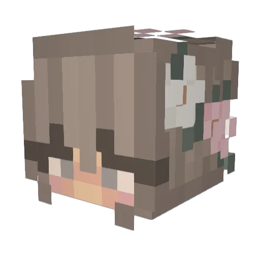 unrizz Minecraft avatar head, 3D render