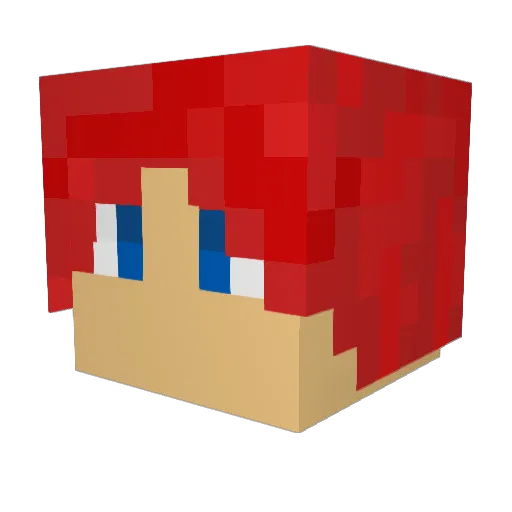 unrollwing Minecraft avatar head, 3D render