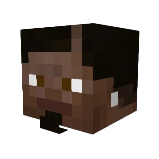 unrreall Minecraft avatar head, 3D render