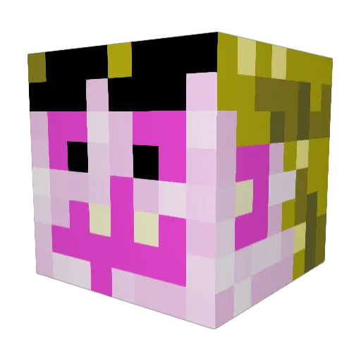 unruh3 Minecraft avatar head, 3D render