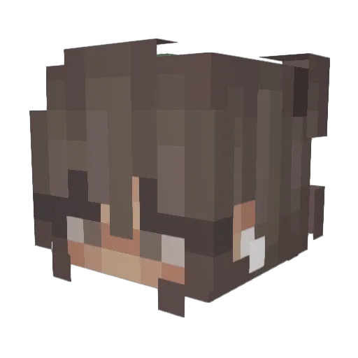 uns0309 Minecraft avatar head, 3D render