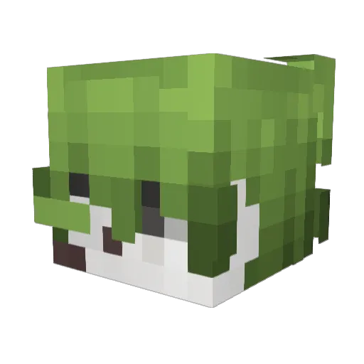 unsaken Minecraft avatar head, 3D render