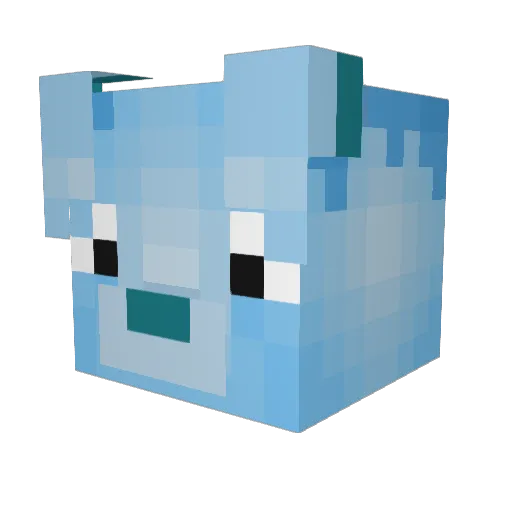 unsantimas Minecraft avatar head, 3D render