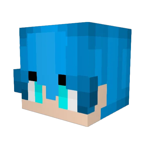 unset01 Minecraft avatar head, 3D render