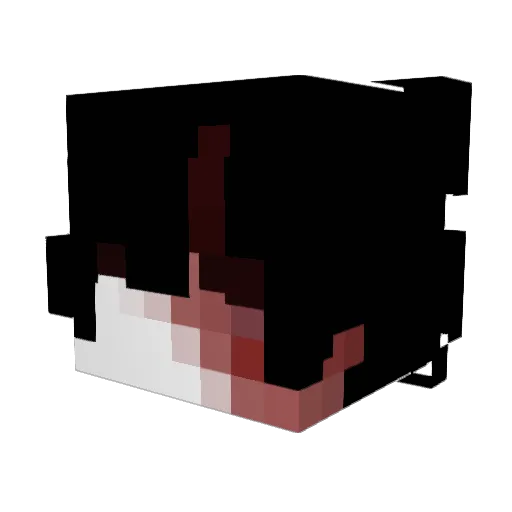 unshaming Minecraft avatar head, 3D render