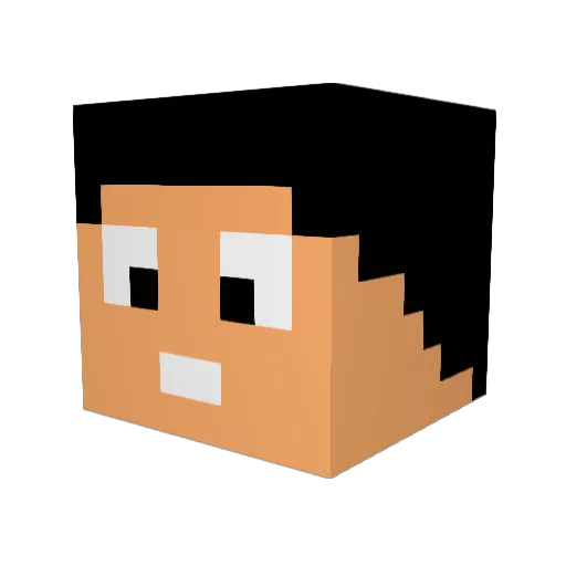 unsimswappables Minecraft avatar head, 3D render