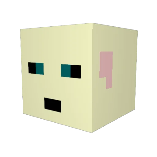 unski34 Minecraft avatar head, 3D render